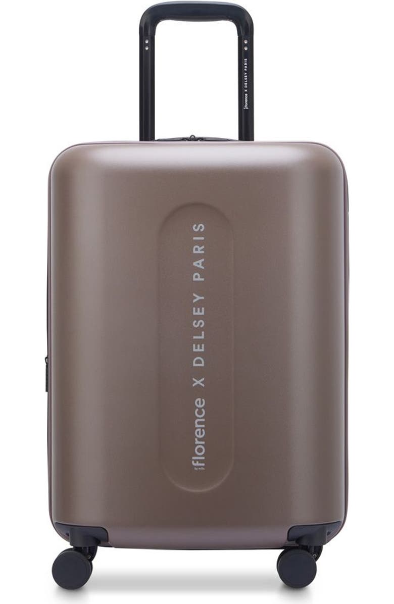 Florence by Mills Catch Flights Expandable 20" Carry-On Spinner, Main, color, Chestnut