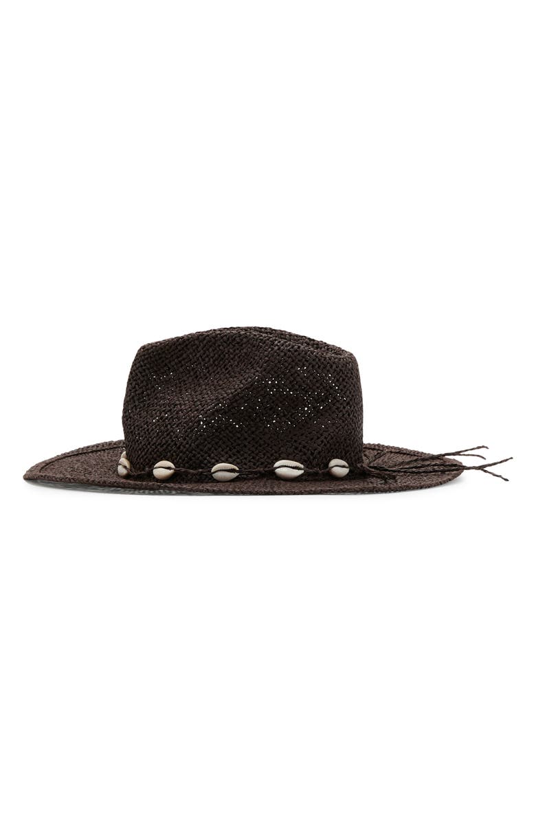 MANGO Straw Hat with Shells, Alternate, color,