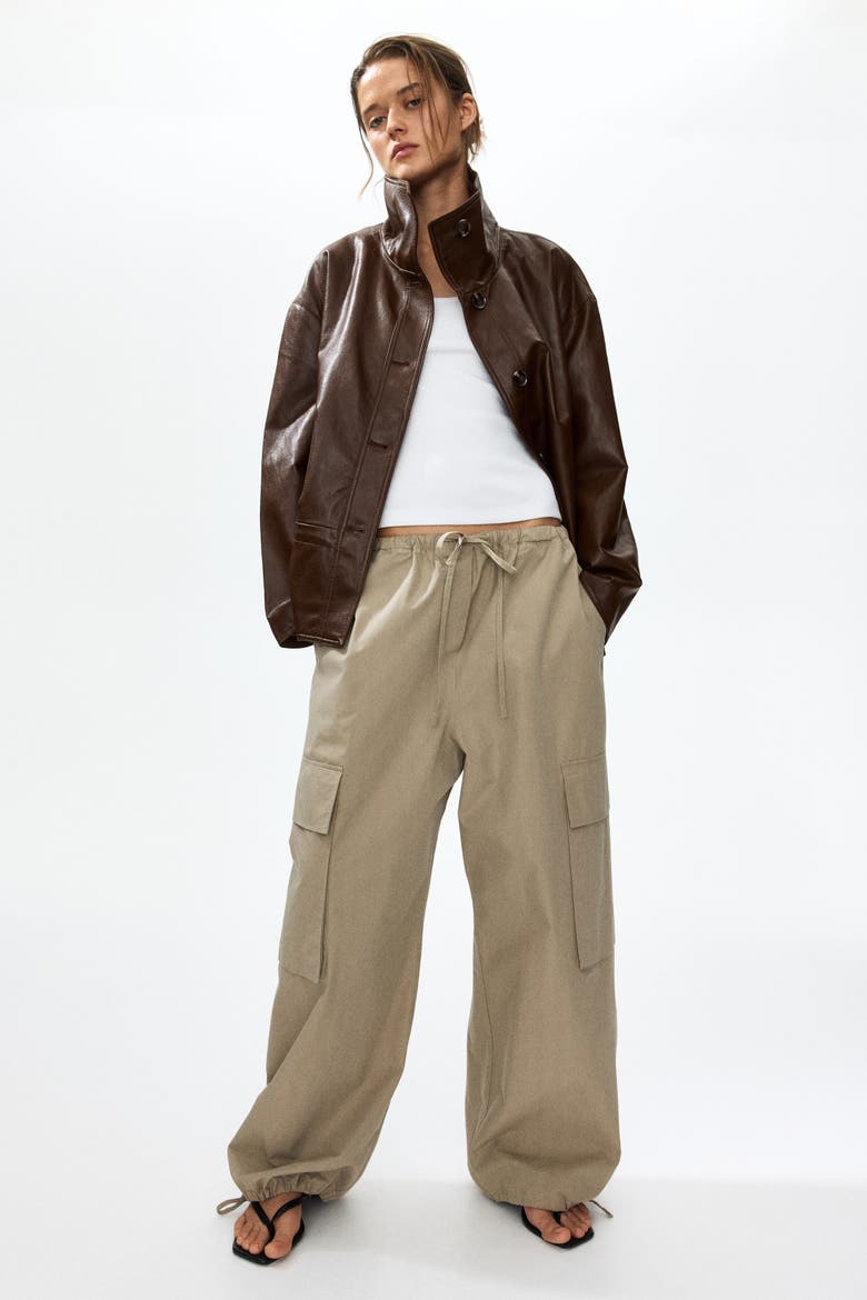 Oversized Peplum Jacket, Alternate, color, Dark brown