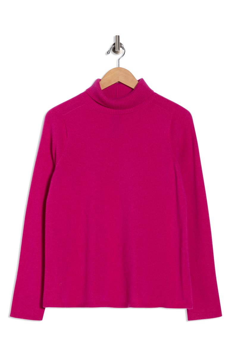 Eileen Fisher Boxy Cashmere Turtleneck Sweater, Alternate, color, Clope