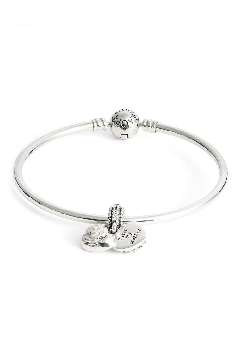 Charm Bangle Bracelet, Alternate, color, STERLING SILVER