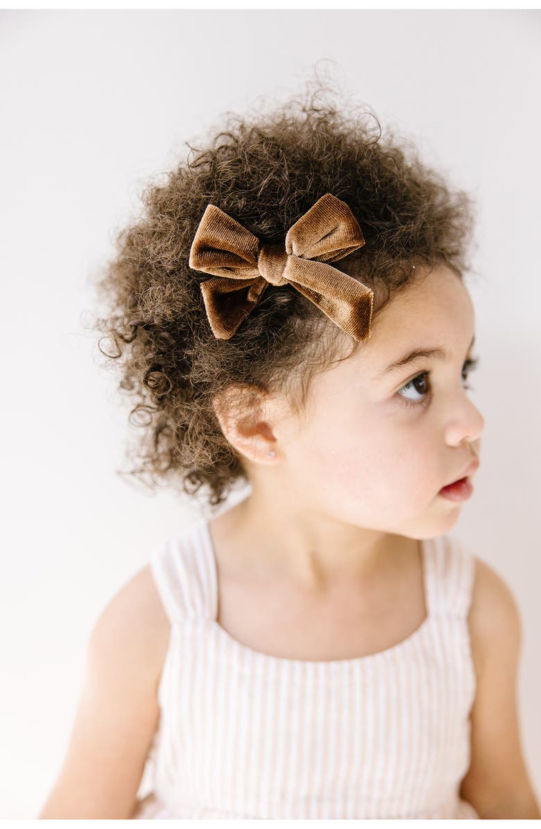 Baby Bling Velvet Bow Skinny Headband, Alternate, color, 