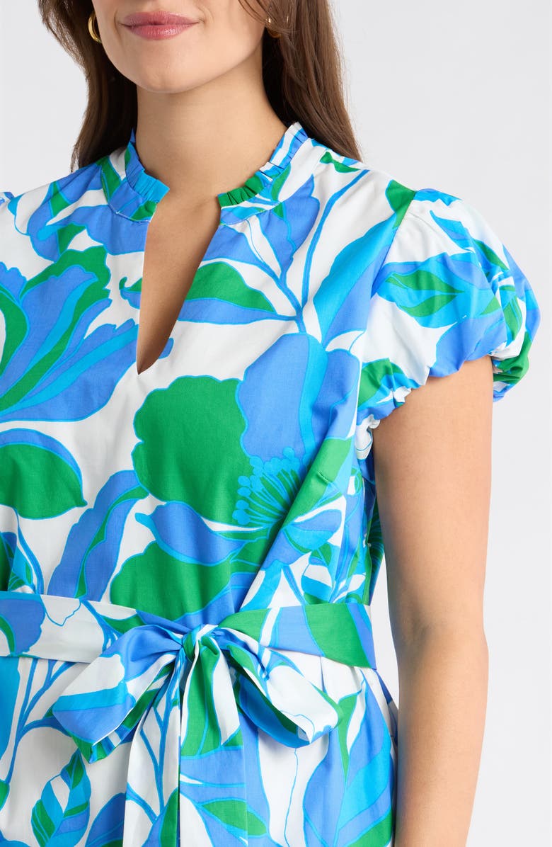 SUGARLIPS Pansie Floral Orela Shift Minidress, Alternate, color, White Blue Green