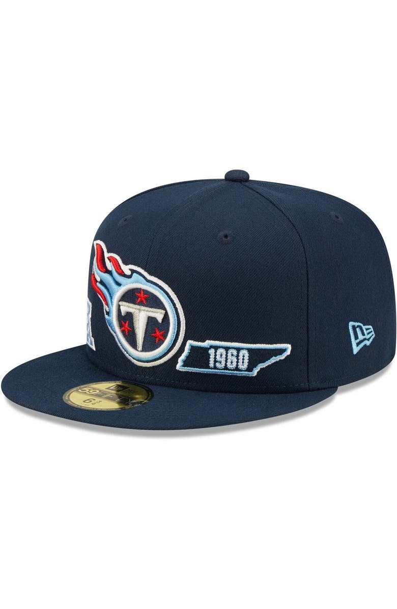 New Era Men's New Era Navy Tennessee Titans Identity 59FIFTY Fitted Hat, Main, color, 