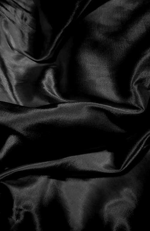 One Minute Saree® Amiya Black Satin Comfort Stretch V Neck Sleeveless Blouse For Women In Black