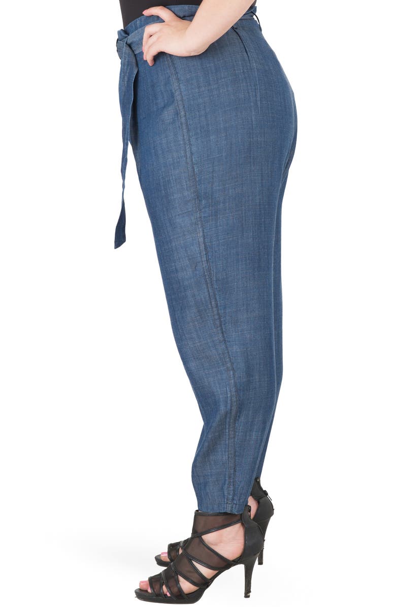 Standards & Practices Marina Belted Paperbag Waist Pants, Alternate, color, 