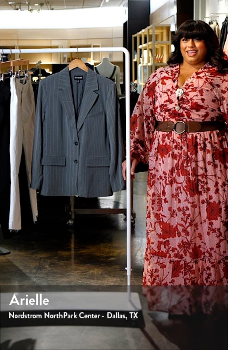 Noellie Pinstripe Blazer, sales video thumbnail