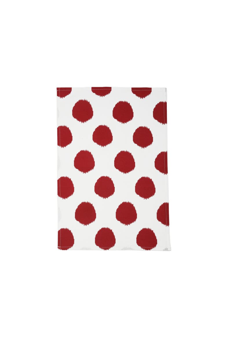 Ruby Dot Printed Kitchen Towel, Alternate, color, Red