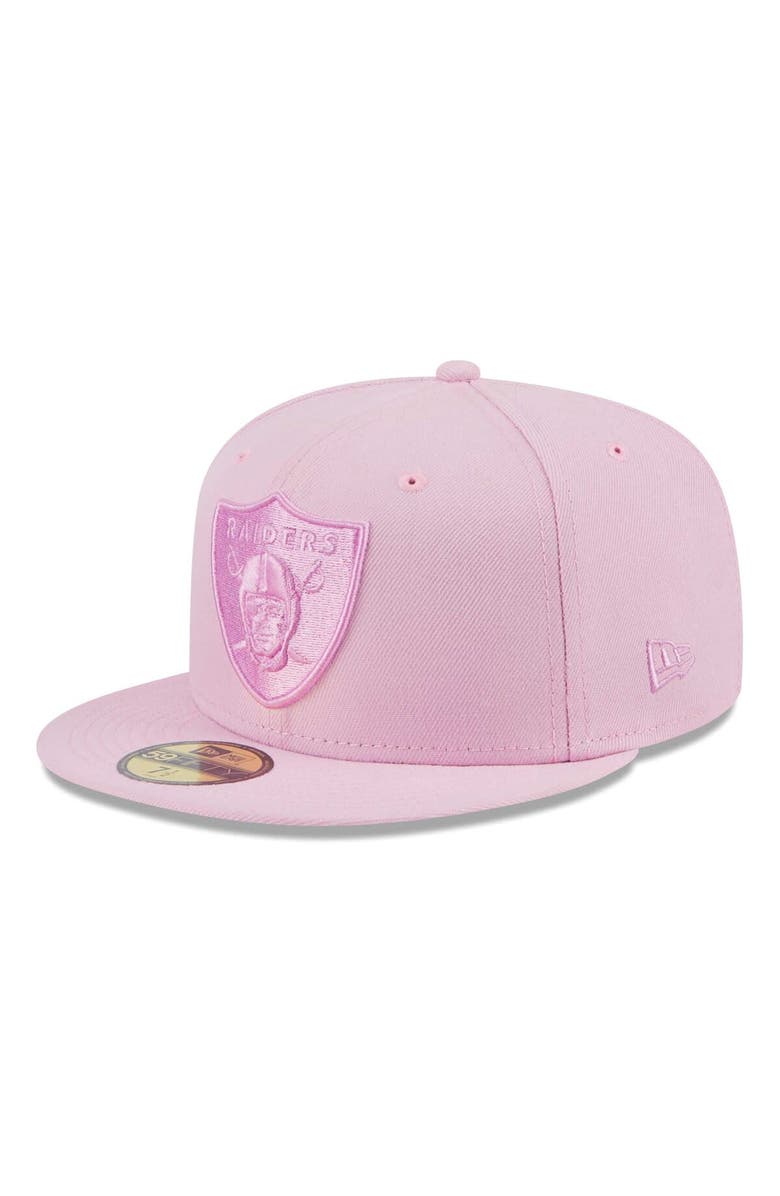 New Era Men's  New Era Pink Las Vegas Raiders Color Pack 59FIFTY Fitted Hat, Main, color, 