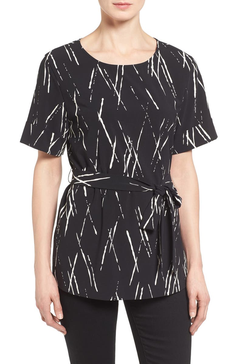 Halogen<sup>®</sup> Belted Short Sleeve Top, Main, color,