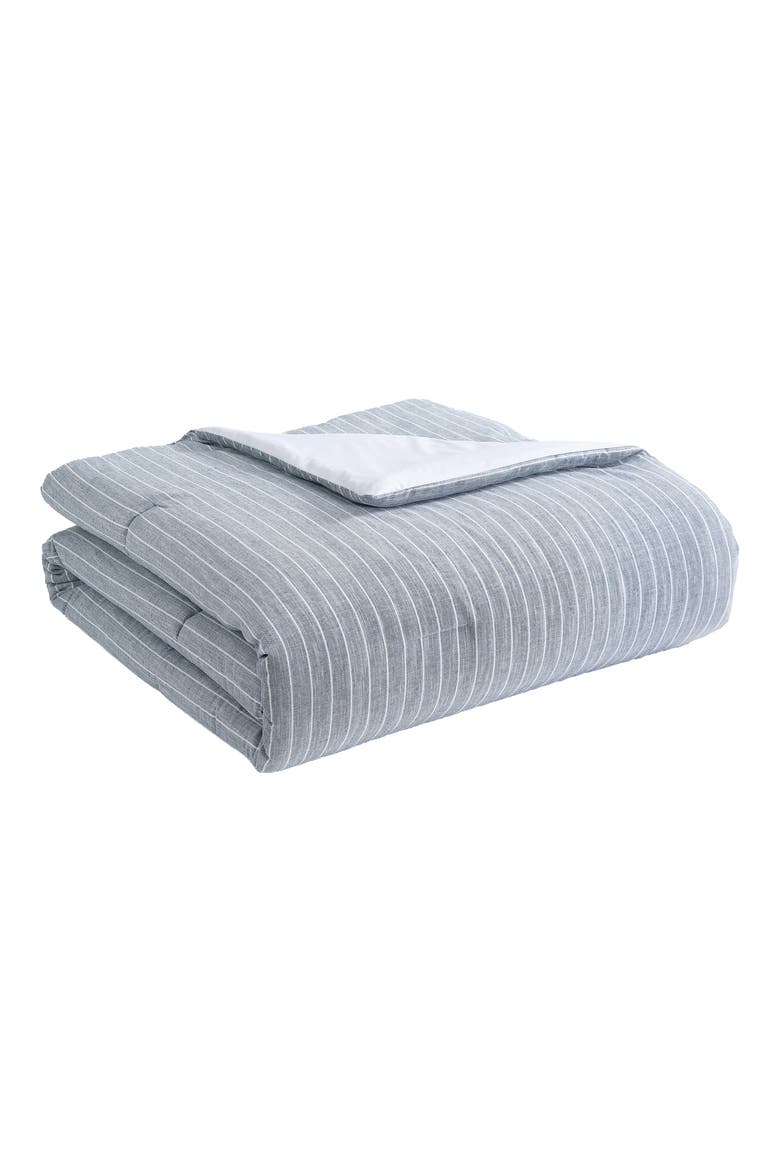 Jackson Stripe 3-Piece Cotton Comforter Set, Alternate, color, LIGHT BLUE