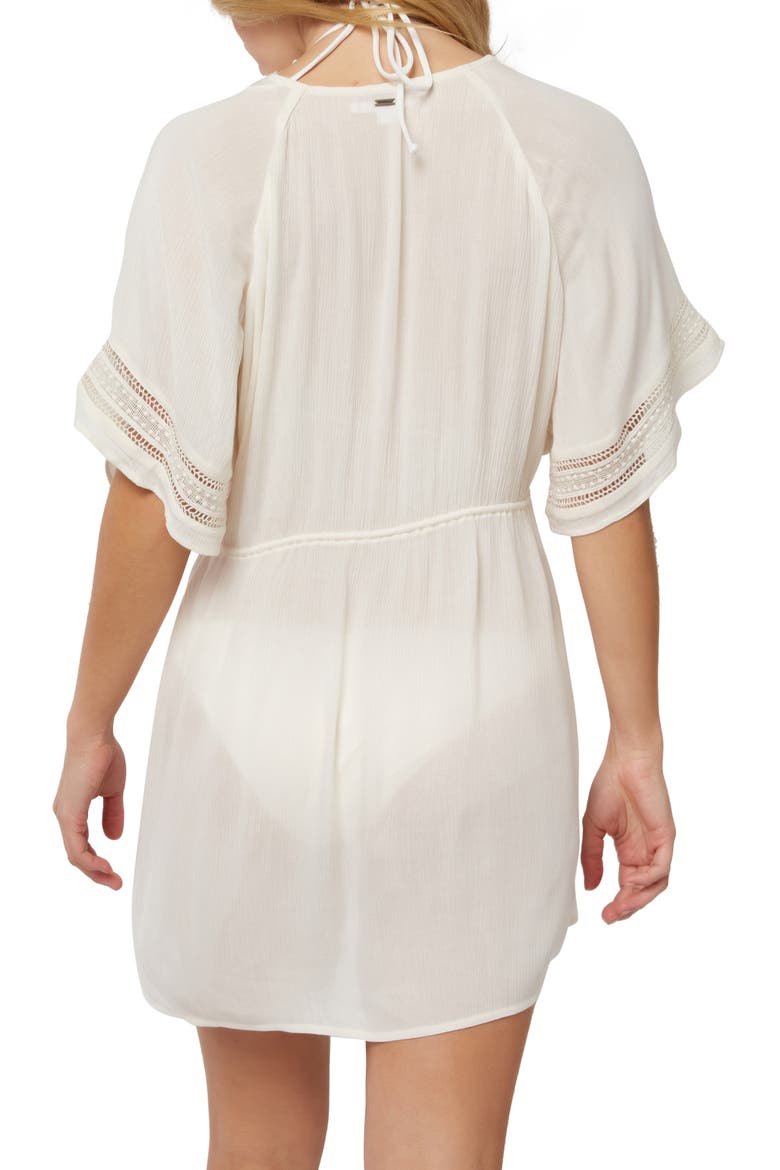 Wilder Lace Trim Cover-Up Dress, Alternate, color, VANILLA