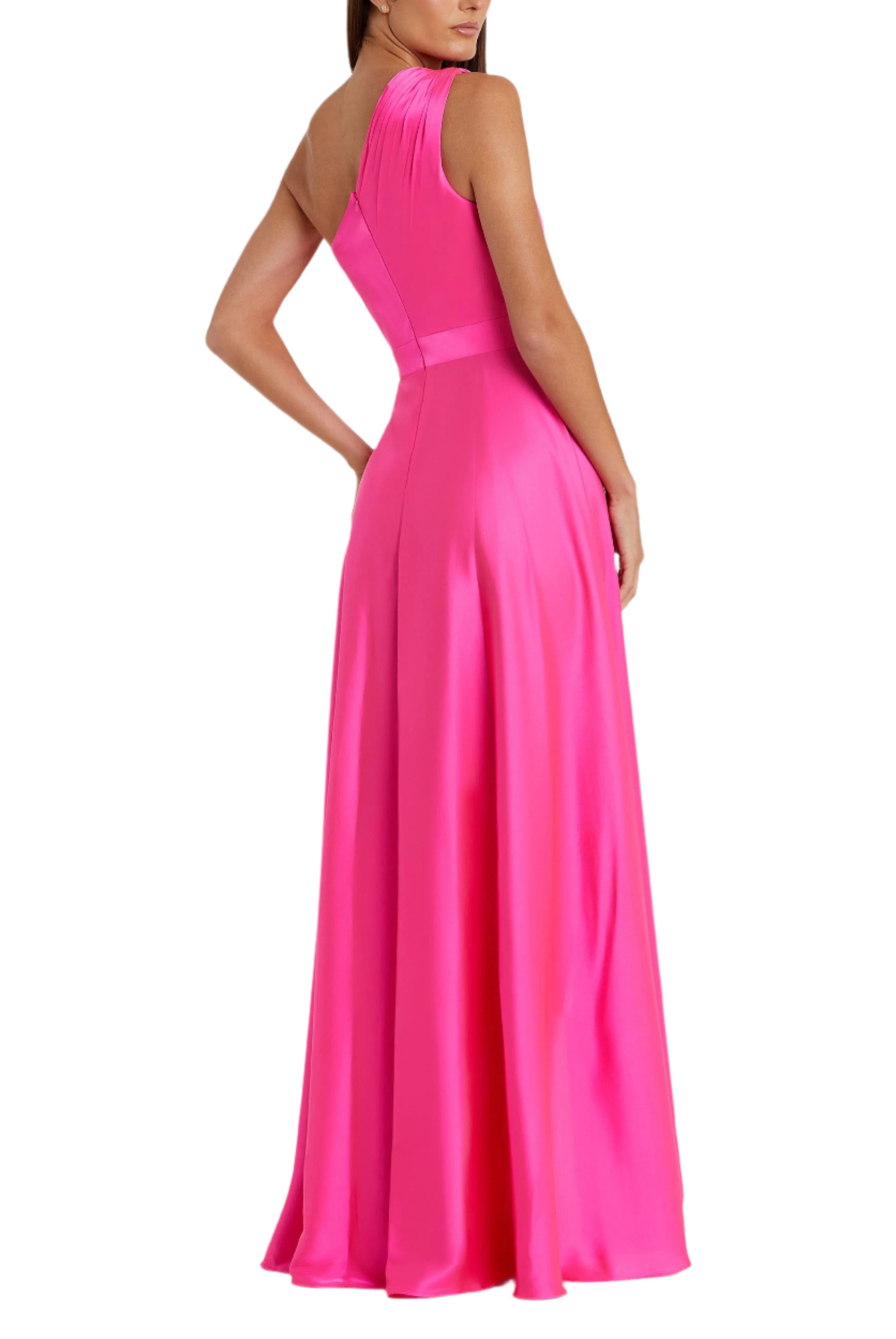 One Shoulder High Low A Line Gown - image 2