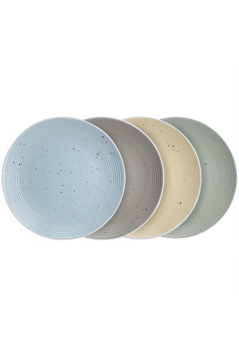 Emilia 16 Piece Double Bowl Stoneware Dinnerware Set, Alternate, color, White
