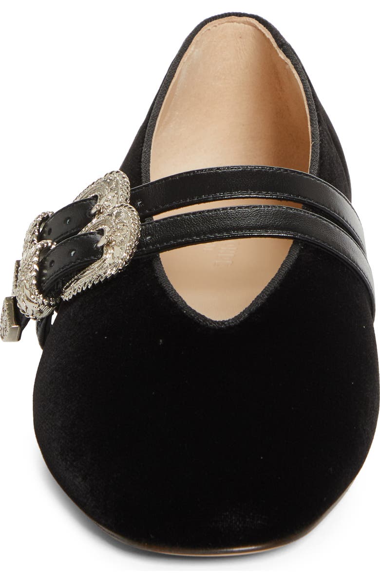 Le Monde Béryl Claudia Western Buckle Ballet Flat, Alternate, color, Black