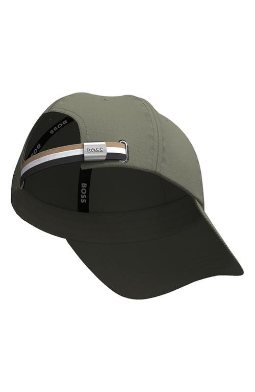 Hugo Boss Boss Zed Cotton Twill Baseball Cap In Green
