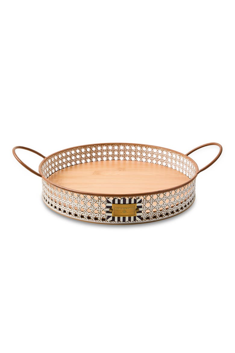 Cane Small Serving Tray, Main, color, BEIGE