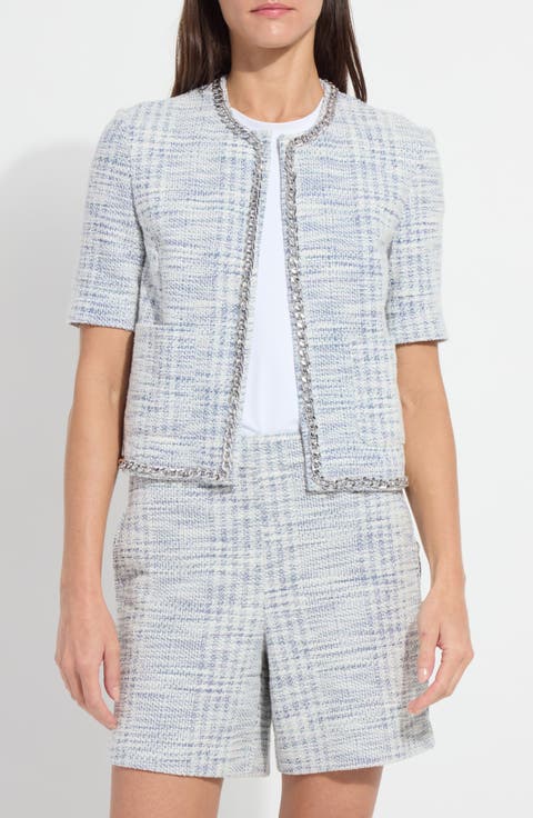 Lily Short Sleeve Summer Tweed Jacket