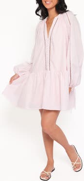 Petal & Pup Hart Long Sleeve Cotton & Linen Minidress