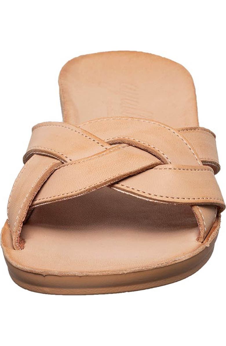 ANTELOPE Alta Woven Leather Slide Sandal, Alternate, color, Tan