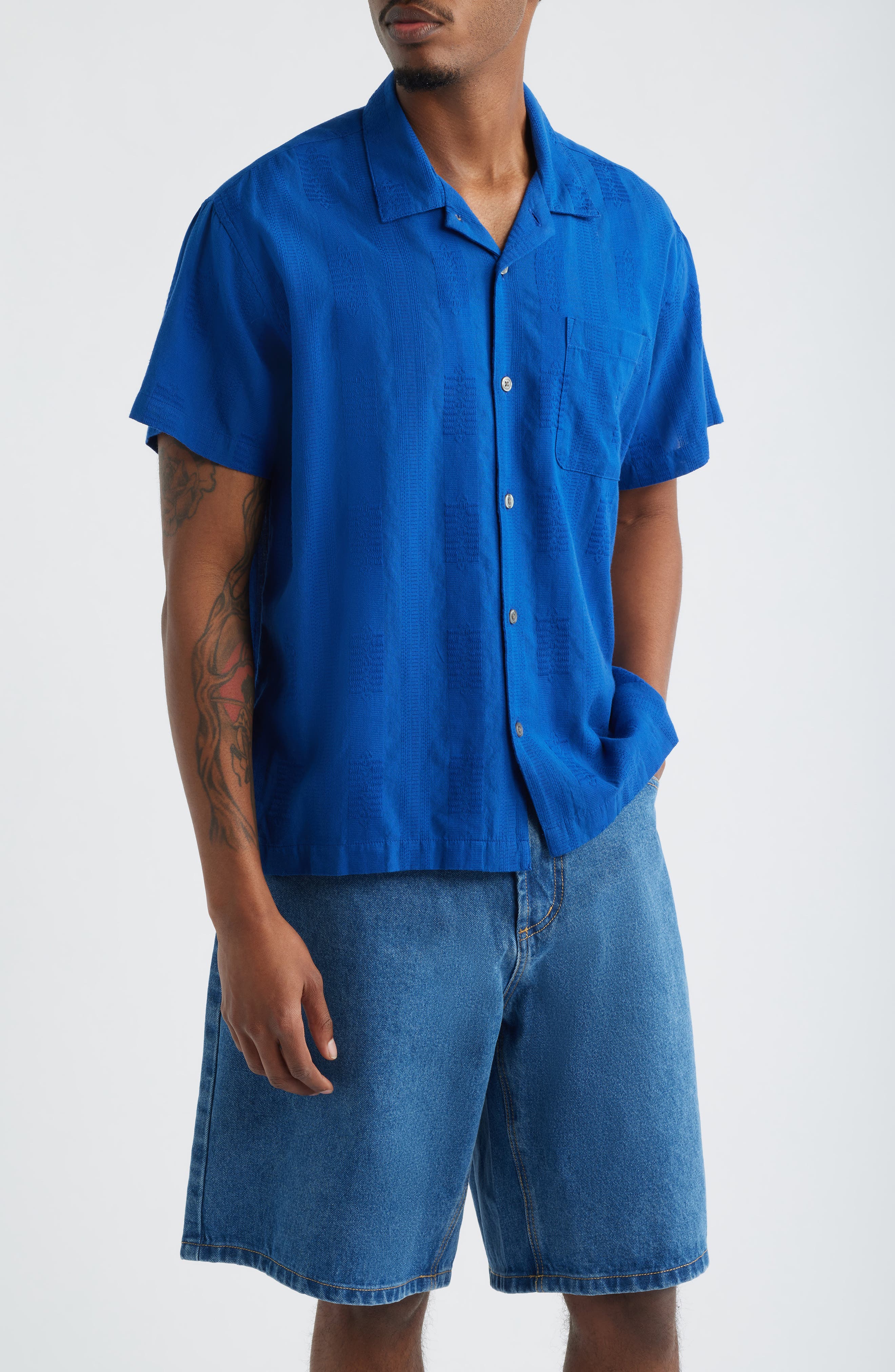 Samuel Texture Stripe Camp Shirt - image 3
