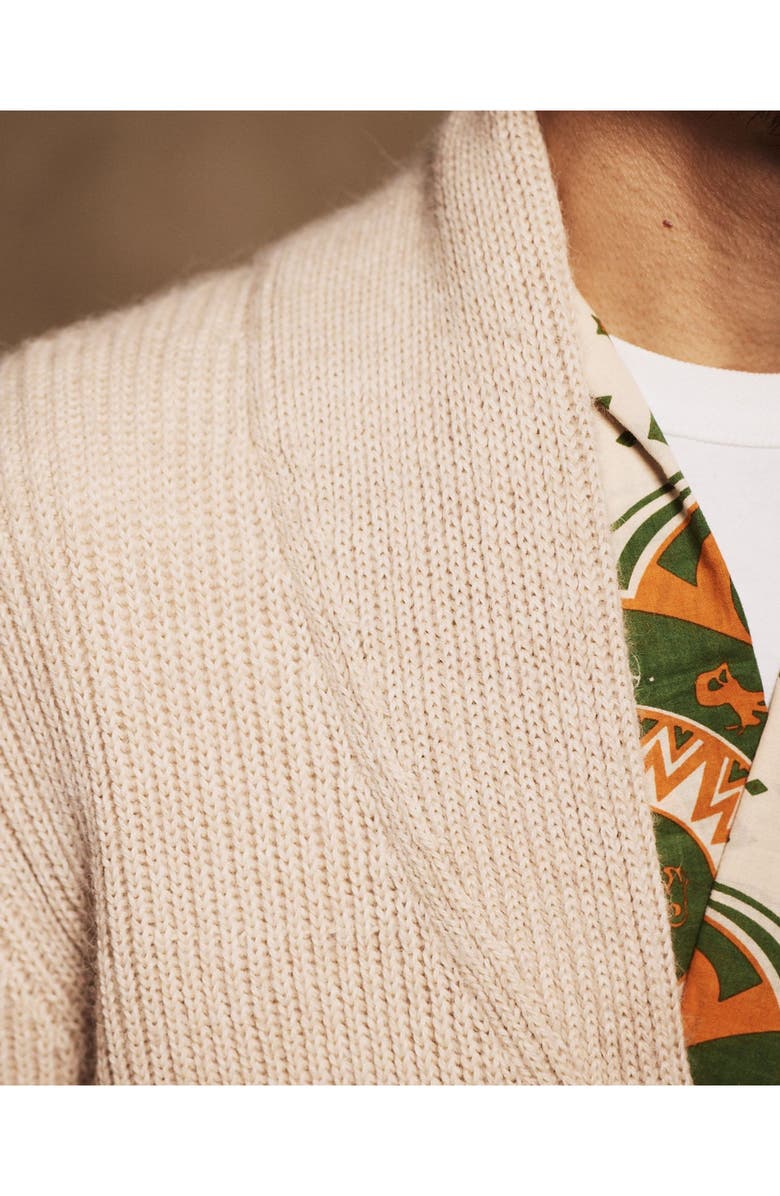 Fortela Alpaca Shawl Collar Cardigan, Alternate, color, Camel