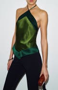 Reformation Jillian Silk Halter Top