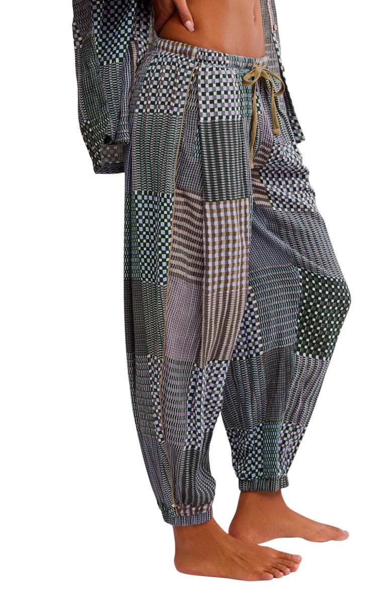 Free People Night After Night Pajama Pants, Alternate, color, Chambray Combo