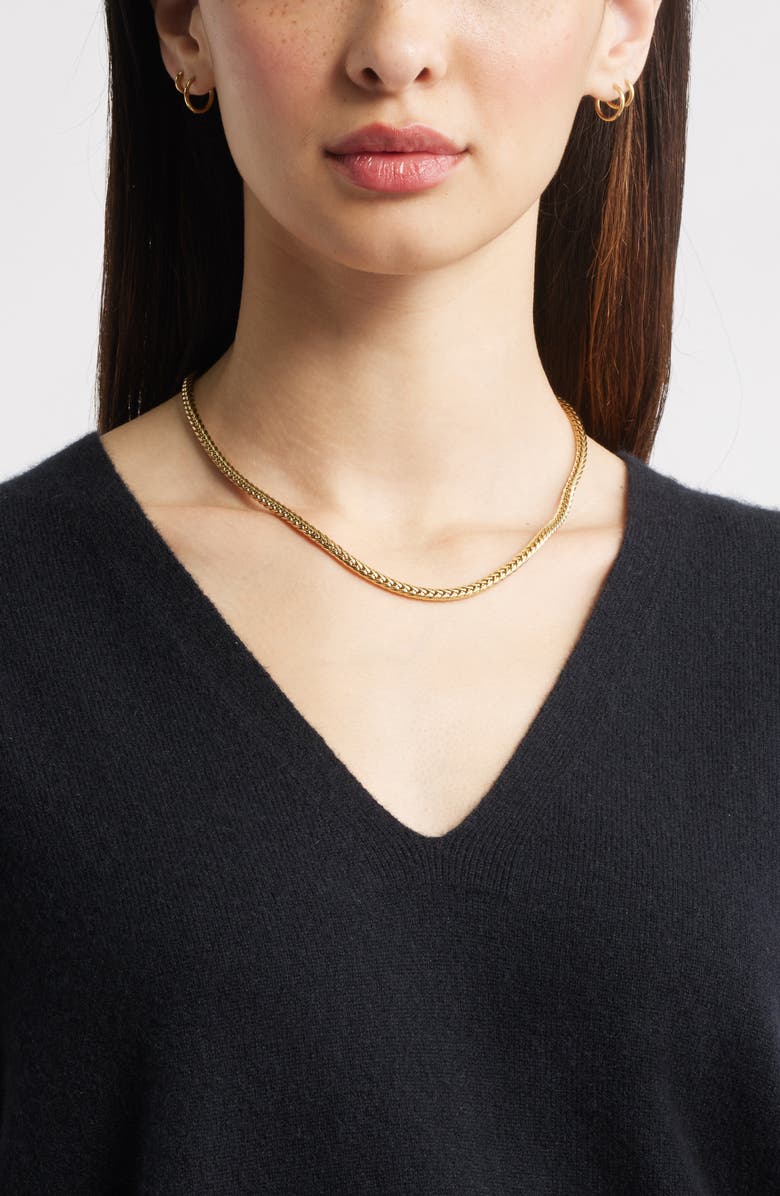 Nordstrom Waterproof Wheat Chain Necklace, Alternate, color, Gold