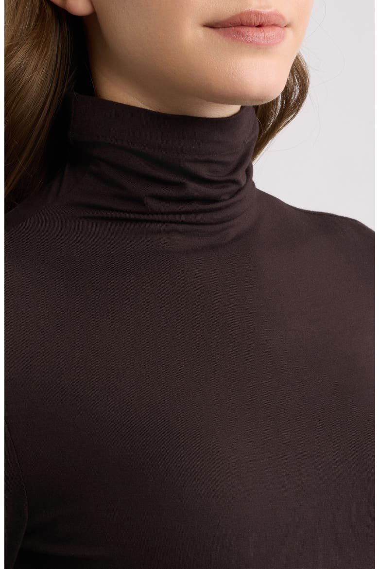 Turtleneck Seamless Top, Alternate, color, DEEP MAHOGANY