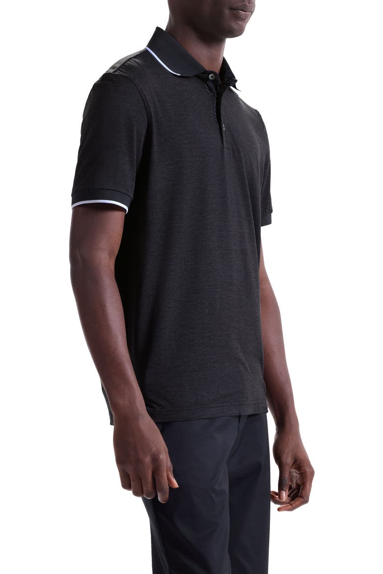 Three-Button Performance Polo, Alternate, color, BLACK