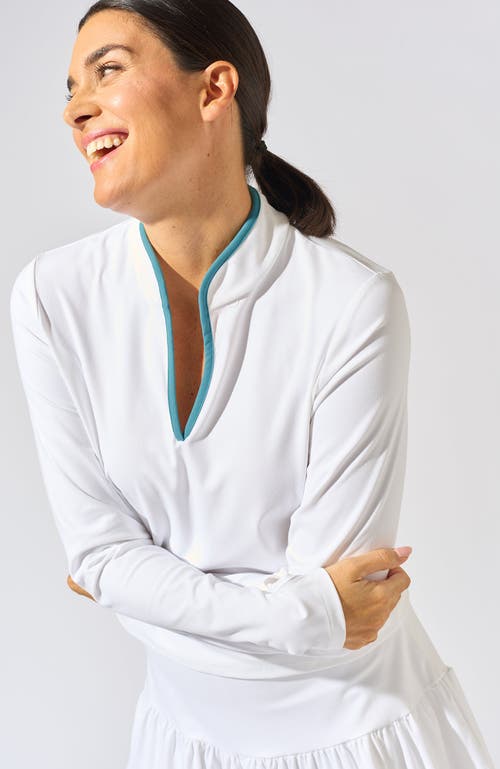 Bobbe Active Volley Long Sleeve Top In White