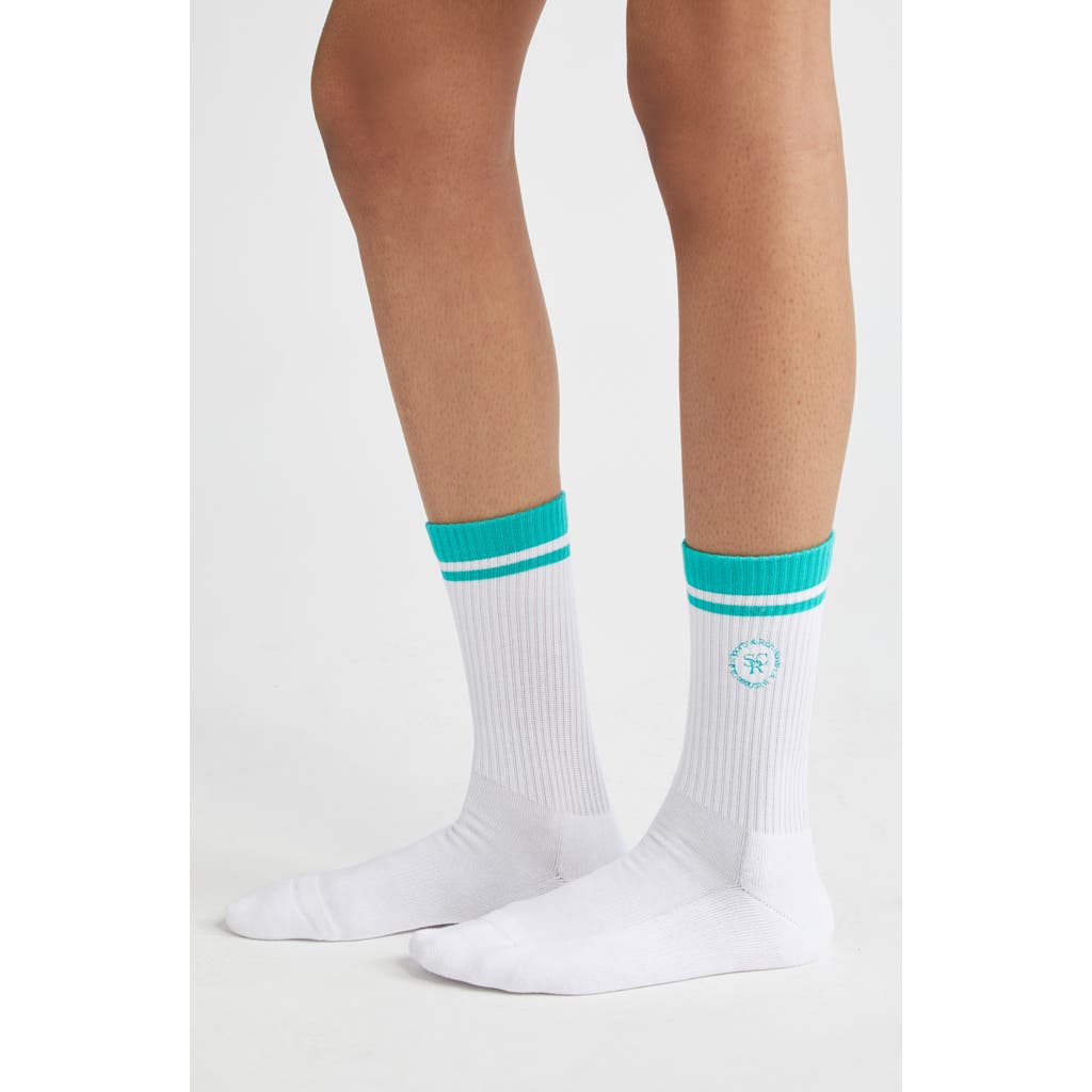 Sporty And Rich Sporty & Rich Src Embroidered Crew Socks