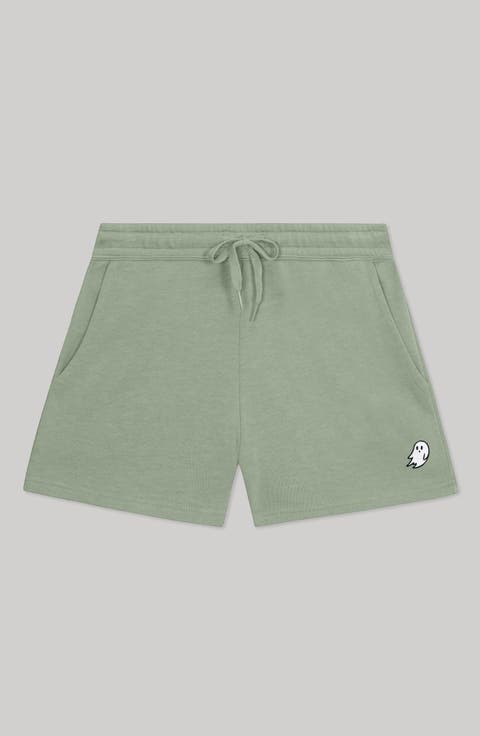 Womens Ghost Midweight Washed Fleece Shorts