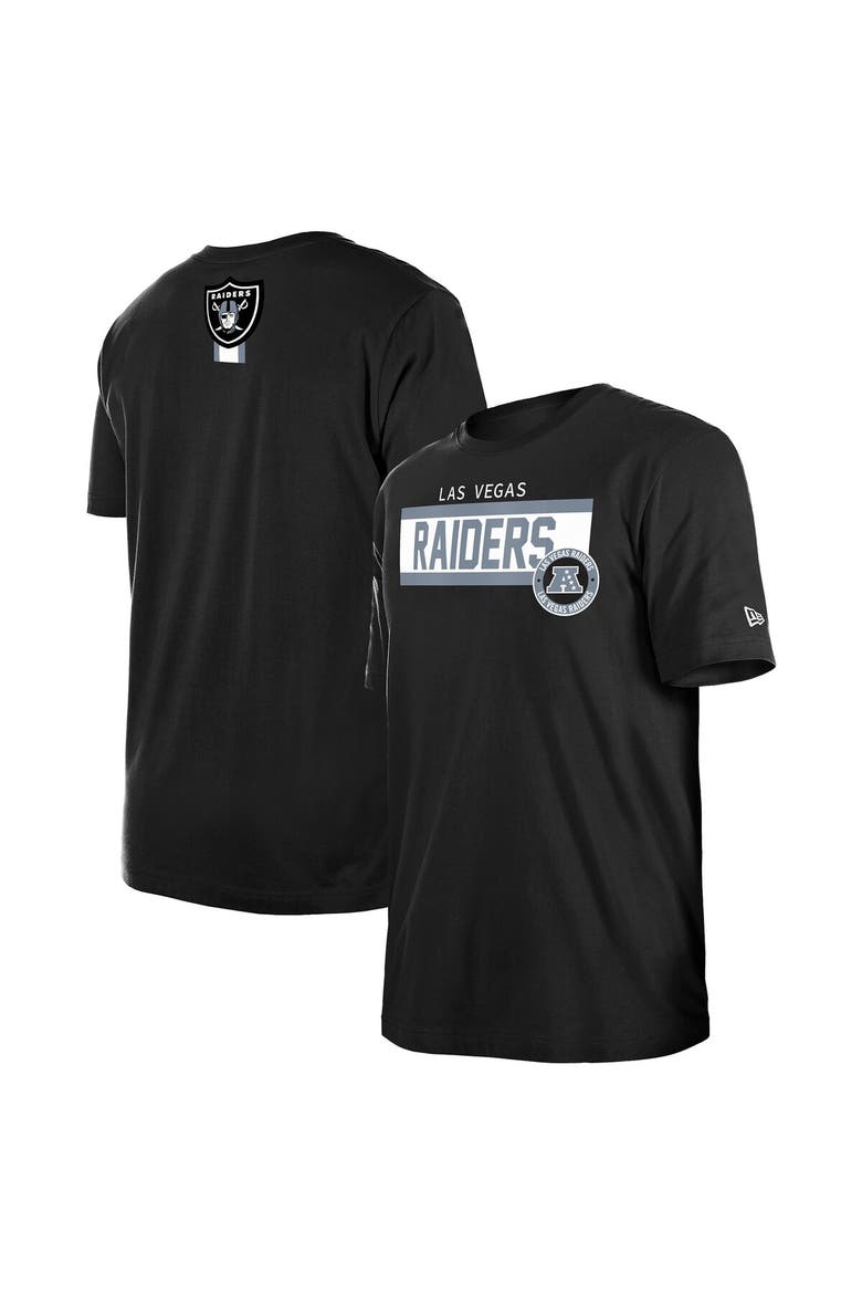 Men's New Era  Black Las Vegas Raiders 3rd Down High Density Print T-Shirt, Main, color, Black