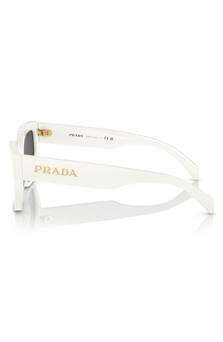 Prada 53mm Butterfly Sunglasses, Alternate, color, Bone