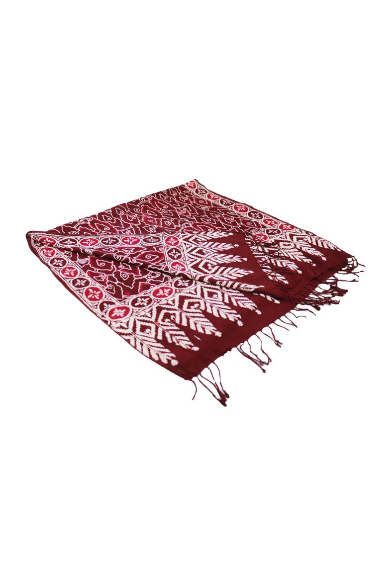 Batik Scarf, Alternate, color, Storm