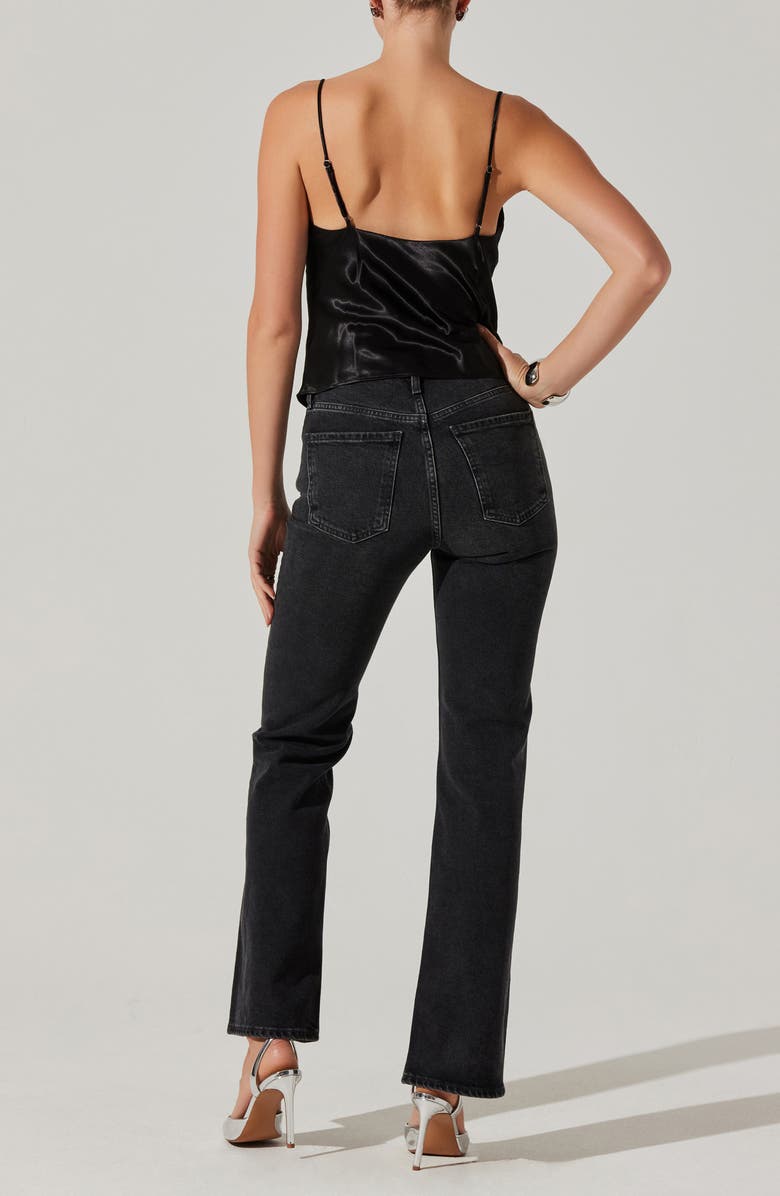 ASTR the Label Alithea Cowl Neck Bias Cut Satin Camisole, Alternate, color, Black