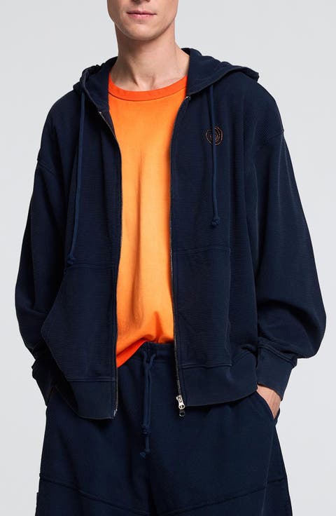 Textured Full Zip Hoodie