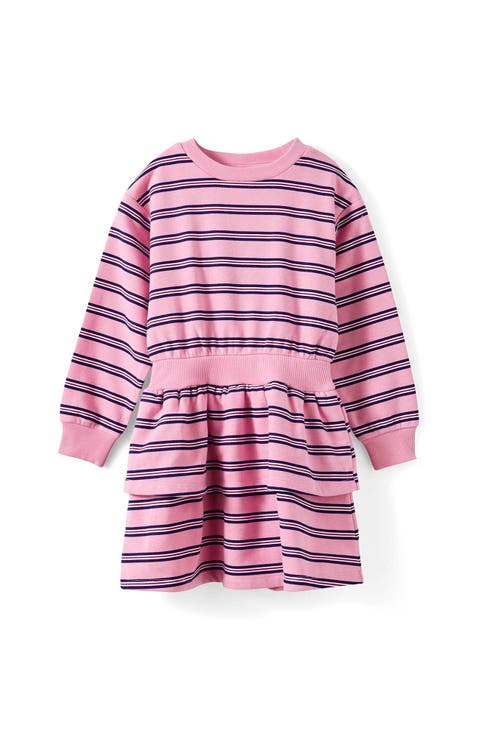 Kid's Crew Neck Ruffle Dress