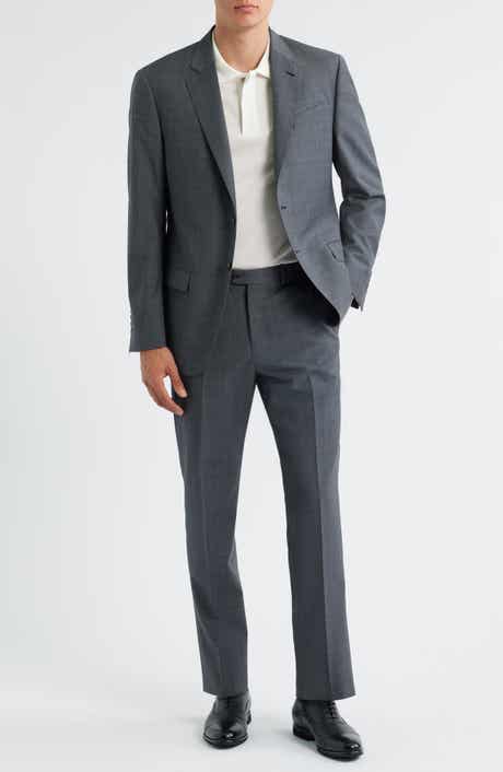 Emporio Armani Grey Microcheck Wool Suit