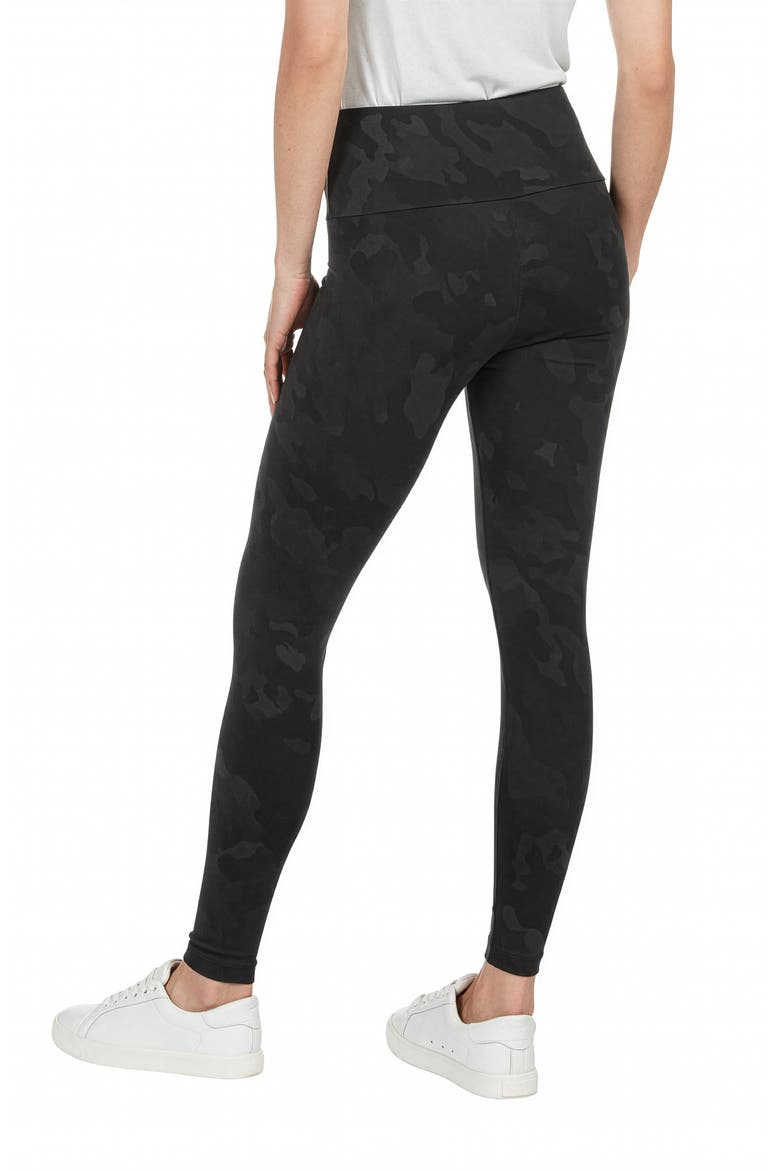 High Waist Camo Leggings, Alternate, color, DARK CHARCOAL