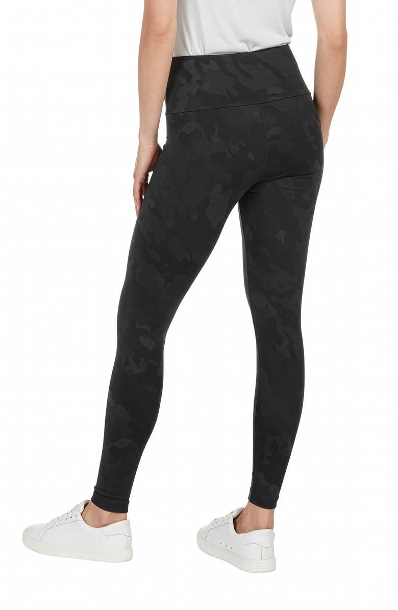 matty m. High Waist Camo Leggings, Alternate, color, Dark Charcoal