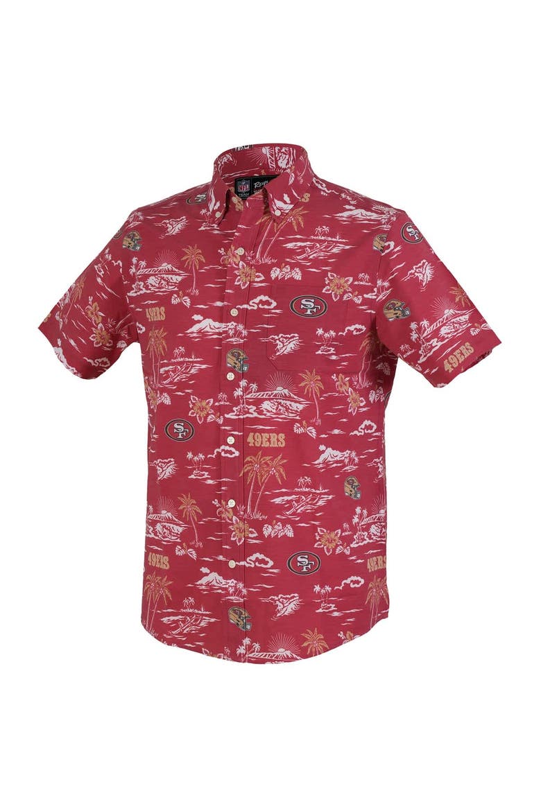 Men's Reyn Spooner Scarlet San Francisco 49ers Kekai Performance Button-Down Shirt, Alternate, color, Scarlet