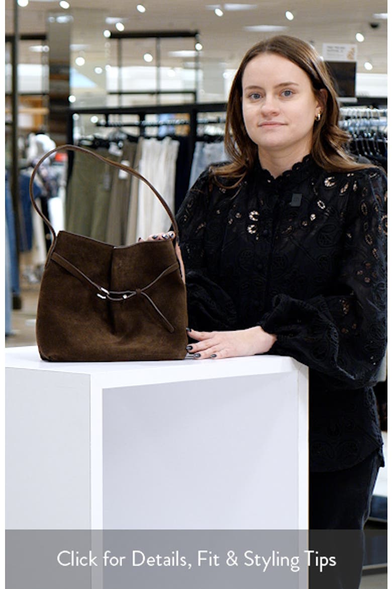 Suede Buckle Bucket Bag video