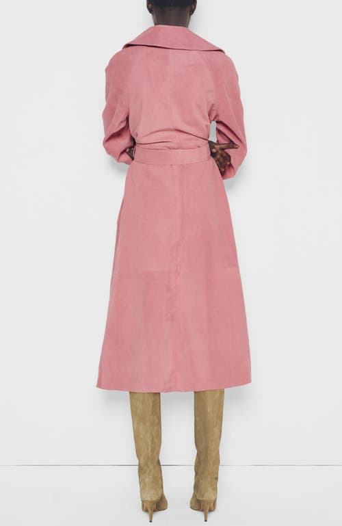 As By Df Candy Supersuede Trench Coat In Pink