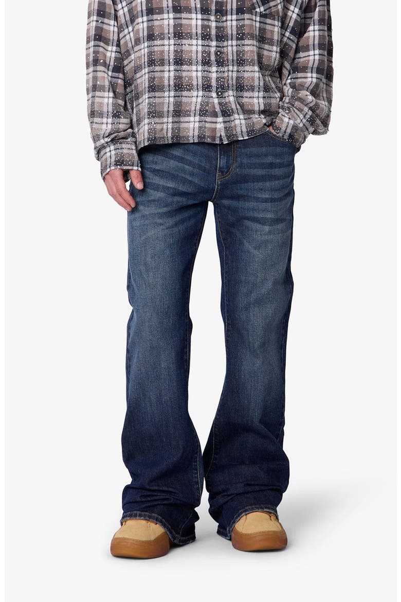 Super Flare Jeans, Alternate, color, DEEP BLUE