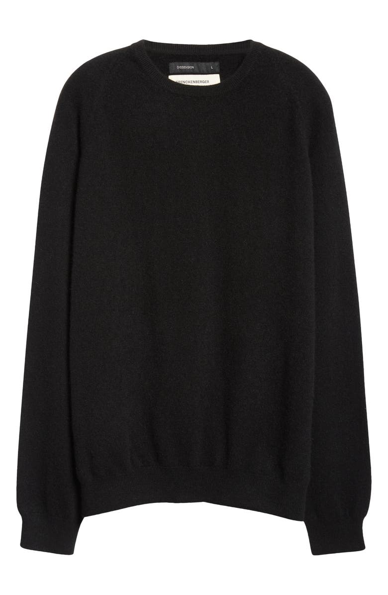FRENCKENBERGER Cashmere Crewneck Sweater, Alternate, color, Black