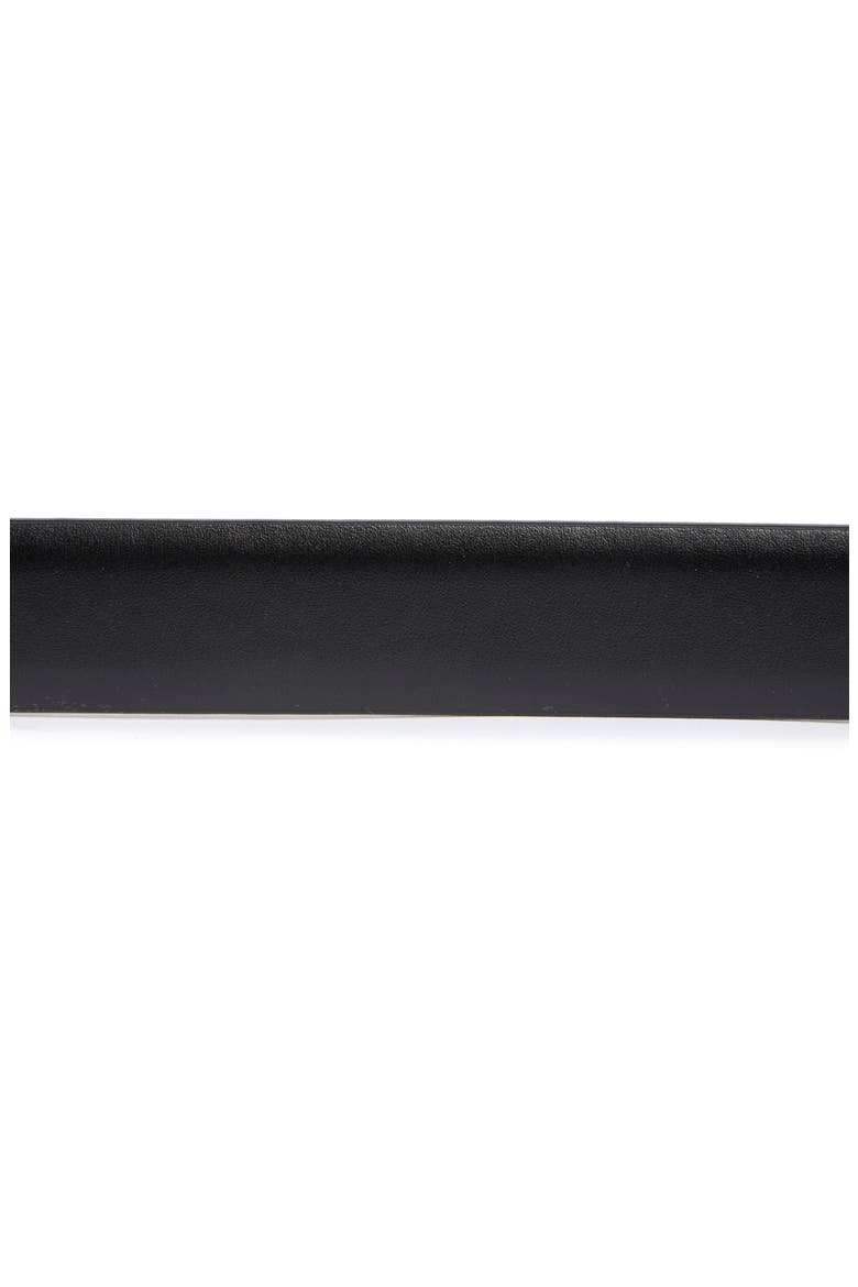 Dome Buckle Leather Belt, Alternate, color, BLACK
