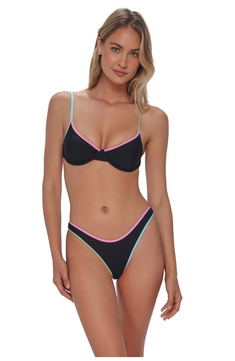 Swim Systems Dani Scoop Bikini Swim Bottoms, Alternate, color, Black